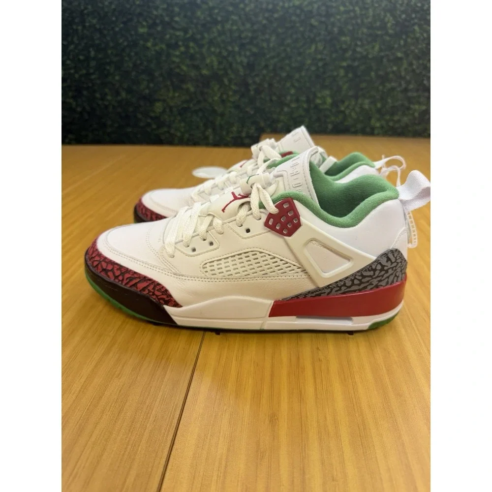 Nike Jordan Spizike G Golf Shoes White Green Grey Red HQ4395-100 Size 7.5